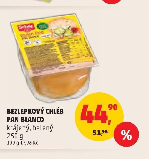 Bezlepkový chléb Pan Blanco