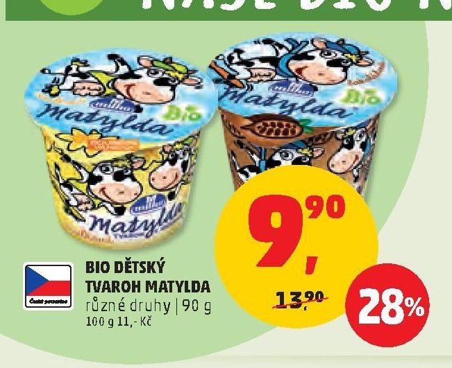BIO DĚTSKÝ TVAROH MATYLDA