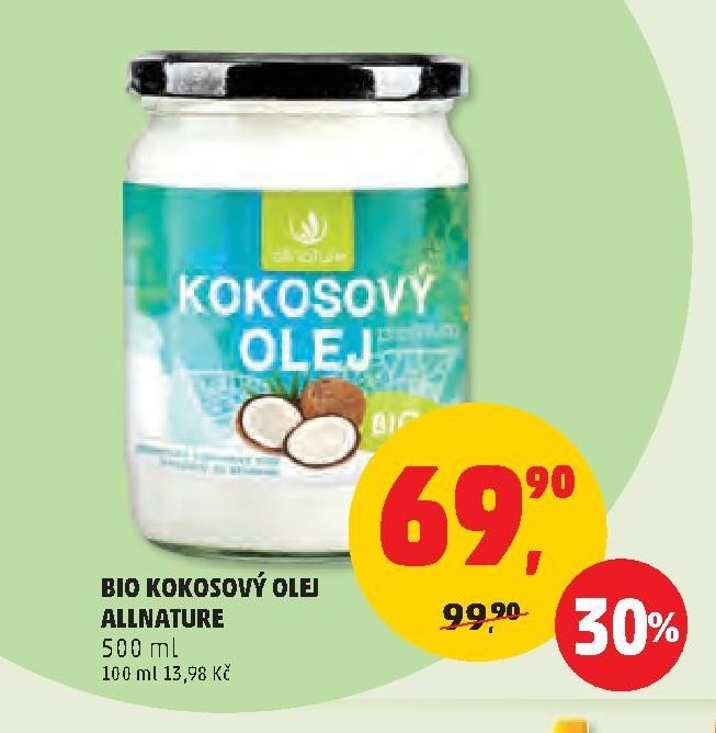 BIO KOKOSOVÝ OLEJ ALLNATURE