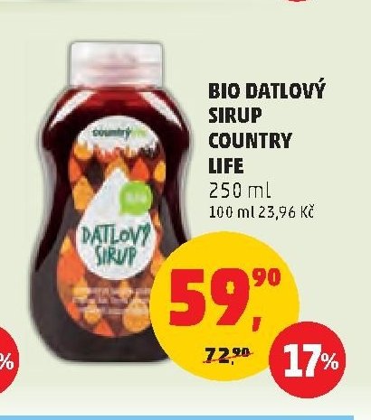 BIO DATLOVÝ SIRUP COUNTRY LIFE
