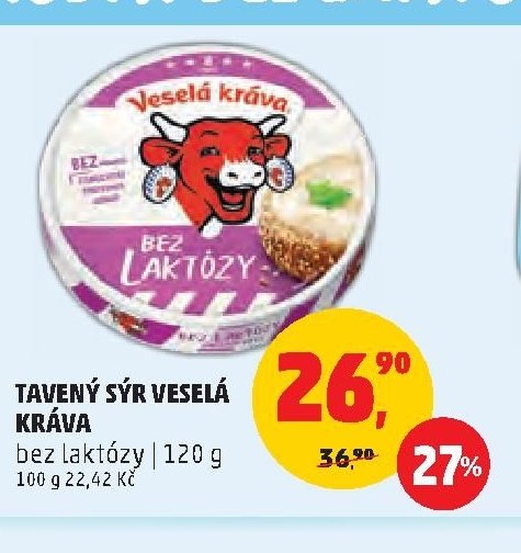 TAVENÝ SÝR VESELÁ KRÁVA bez laktózy