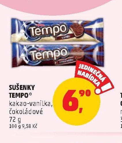 SUŠENKY TEMPO kakao-vanilka, čokoládové
