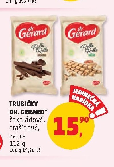 TRUBIČKY DR. GERARD čokoládové, arašídové, zebra