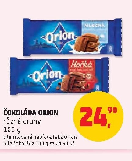 ČOKOLÁDA ORION různé druhy