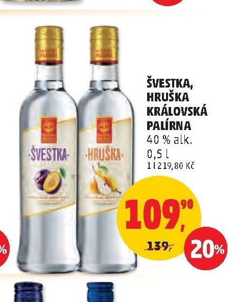 ŠVESTKA, HRUŠKA KRÁLOVSKÁ PALÍRNA
