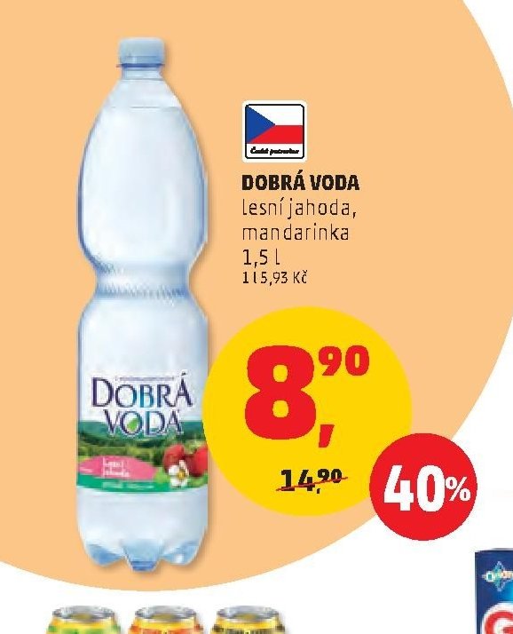 DOBRÁ VODA lesní jahoda, mandarinka 1,5 L