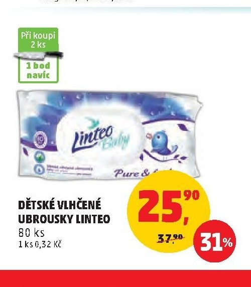 Dětské vlhčené ubrousky Linteo