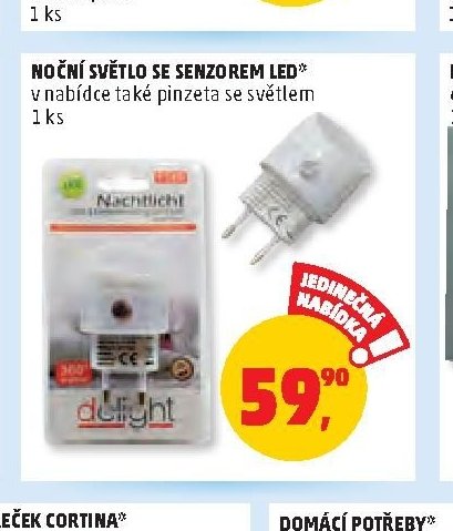 NOČNÍ SVĚTLO SE SENZOREM LED