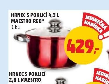 HRNEC S POKLICÍ 4,3 L MAESTRO RED