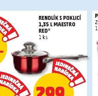 RENDLÍK S POKLICÍ 1,35 L MAESTRO RED