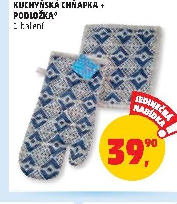 KUCHYŇSKÁ CHŇAPKA + PODLOŽKA