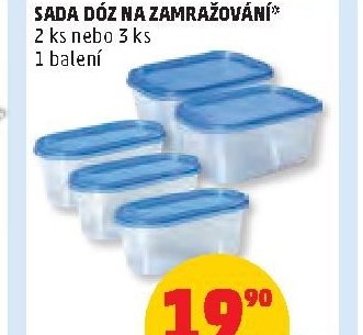 SADA DÓZ NA ZAMRAZOVÁNÍ 2 ks nebo 3 ks