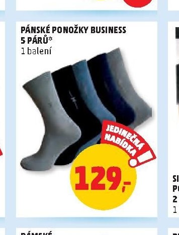 PÁNSKÉ PONOŽKY BUSINESS 5 PÁRŮ*
