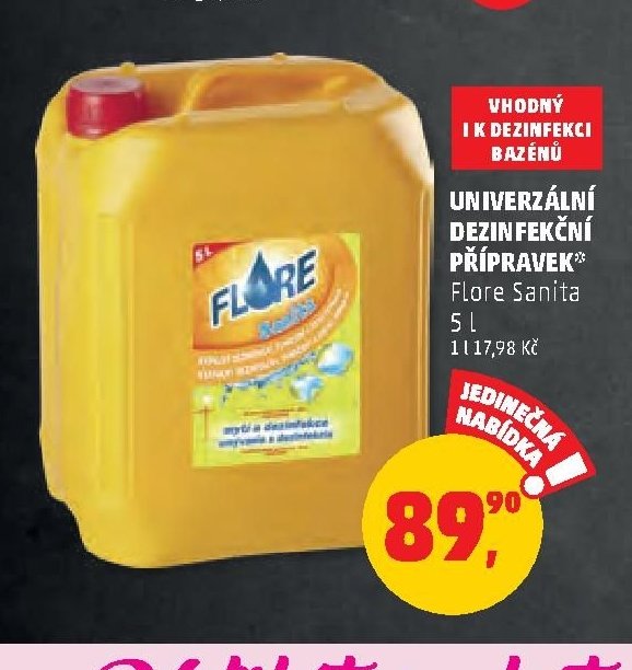 Univerzální dezinfekční přípravek Flore Sanita 5 l