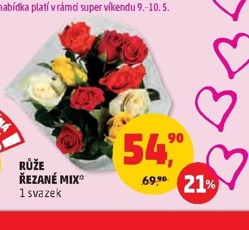 Růže řezané mix