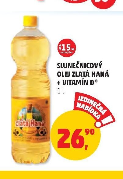 Slunečnicový olej Zlatá Haná