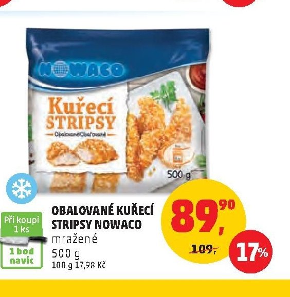 Obalované kuřecí stripsy Nowaco