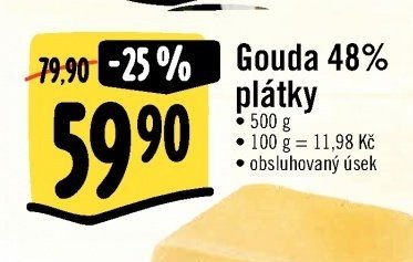 Gouda 48% plátky