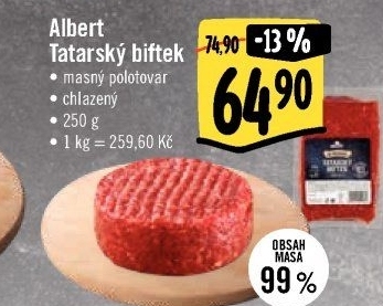 Biftek tatarský Od řezníka na gril Albert