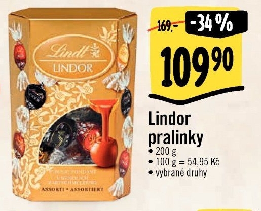 Bonboniéra Pralinky Lindor Lindt