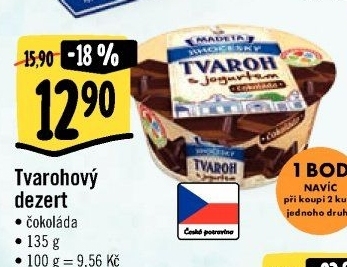 Dezert tvaroh s jogurtem jihočeský Madeta