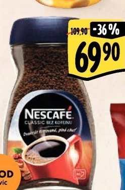 Instantní káva bez kofeinu Nescafé Classic