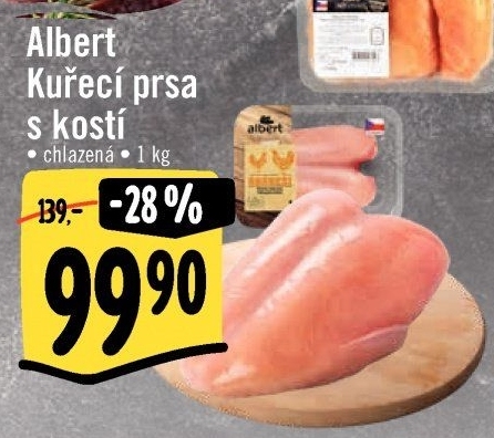 Kuřecí prsa s kostí Albert