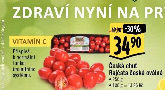 Rajčata oválná Česká chuť