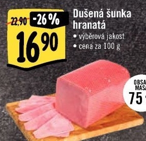 Šunka dušená hranatá výběrová