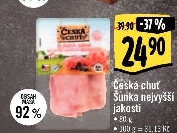 Šunka nejvyšší jakosti Česká chuť