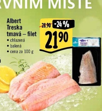 Treska tmavá filety Albert