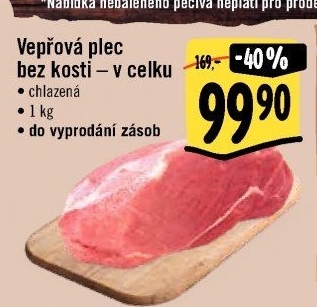 Vepřová plec bez kosti
