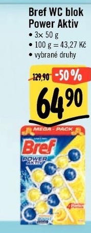 WC blok tuhý Power Aktiv Bref