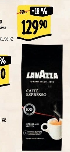 Zrnková káva Espresso Lavazza