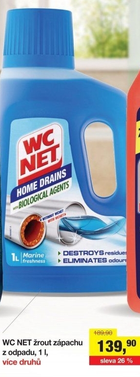 Čistič Žrout zápachu WC Net