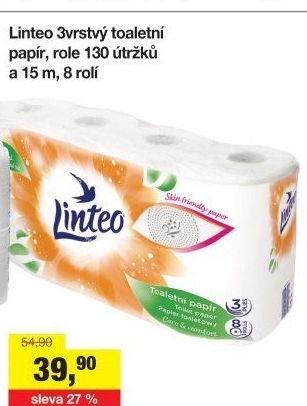 Toaletní papír 3vrstvý Linteo