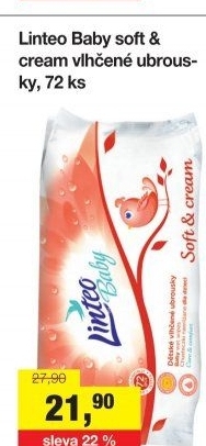 Vlhčené ubrousky dětské Linteo Baby