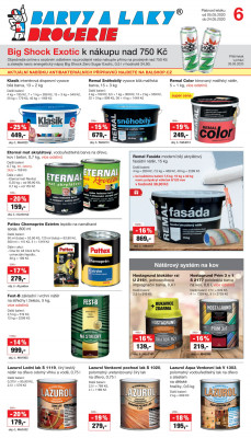 akční leták Barvy a laky drogerie 5.5.2020-25.5.2020