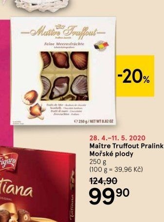 Maître Truffout Pralinky mořské plody