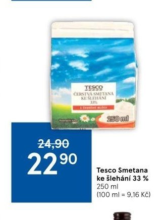 Tesco Smetana ke šlehání 33 %