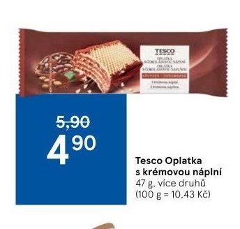 Tesco Oplatka s krémovou náplní