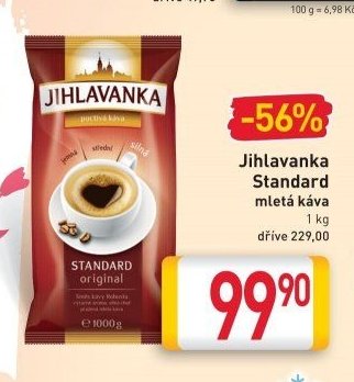 Jihlavanka Standard mletá káva