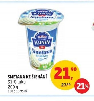 SMETANA KE ŠLEHÁNÍ