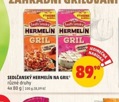 Sedlčanský Hermelín na gril