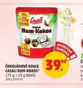 ČOKOLÁDOVÉ KOULE CASALI RUM-KOKOS