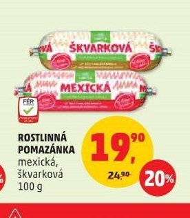 ROSTLINNÁ POMAZÁNKA mexická, škvarková