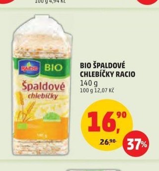 BIO ŠPALDOVÉ CHLEBÍČKY RACIO