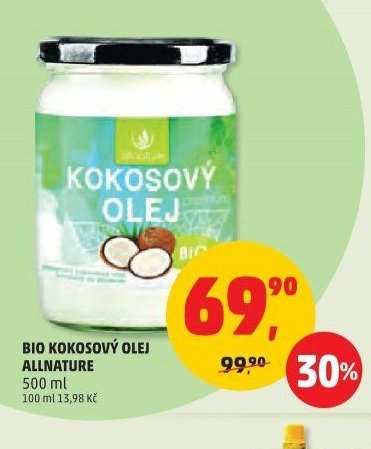 BIO KOKOSOVÝ OLEJ ALLNATURE