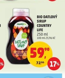 BIO DATLOVÝ SIRUP COUNTRY LIFE