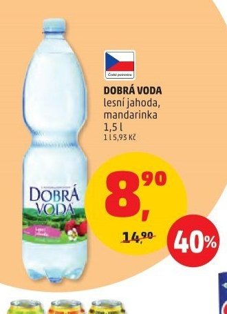 DOBRÁ VODA lesní jahoda, mandarinka 1,5 l